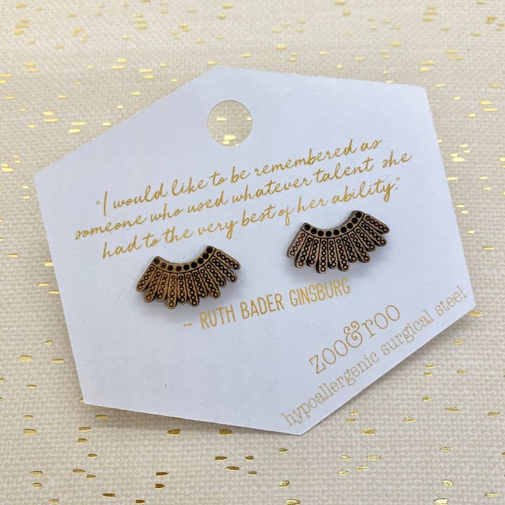 zoo&roo - Wholesale Stud/Post Earrings - Dissent studs | empowering earrings | RBG inspired handmade6