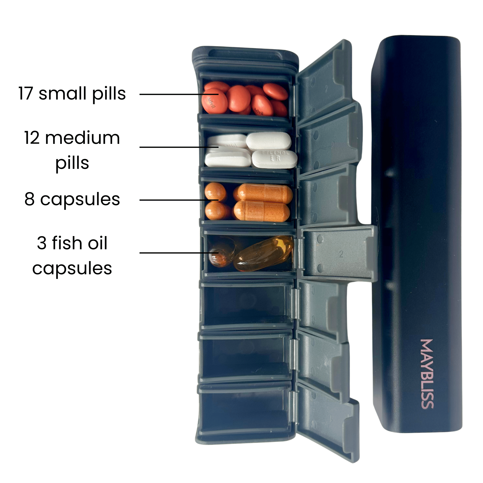 MAYBLISS - Wholesale Pill Organizer - BlissPod Innovative Travel Case7
