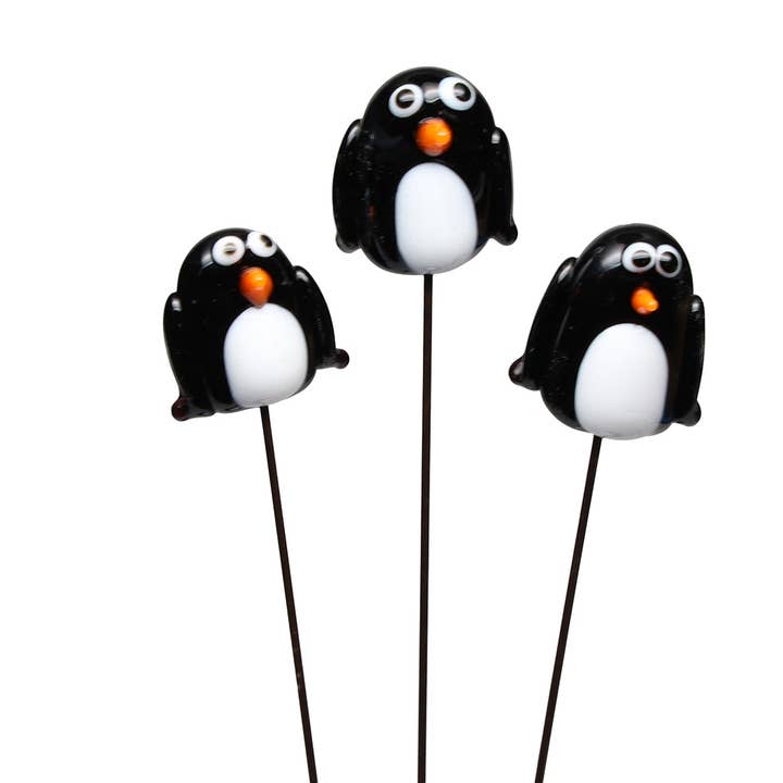 Glass Penguin Plant Decoration Stake Fun Gift Animal Lovers and other Purchase Wholesale penguin ornament. Free Returns & Net 60 Terms on Faire trending on Faire.