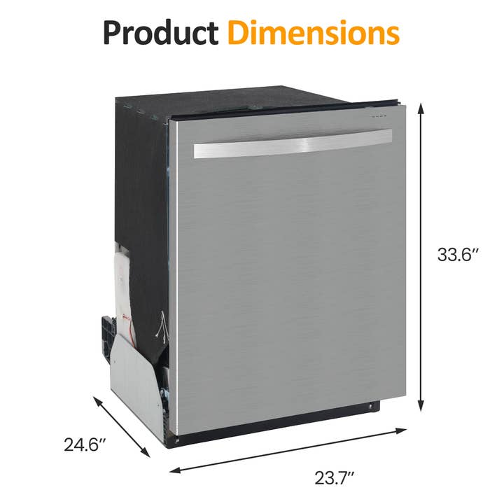 Heynemo - Wholesale Kitchen Appliance - 24" Built-in Dishwasher, 14-16 Place Settings Dish Washer7