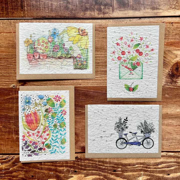 Les cartes de Lulu – Großhandel Grußkarten für den Alltag – Neutrale Grußkarte für Erwachsene, entkernt, 3 x 8 Designs