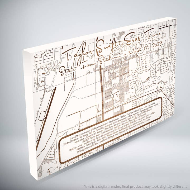 Taylor Swift Eras Tour Setlist — Limitierte Auflage — Mini für den Großhandel von Fire & Pine