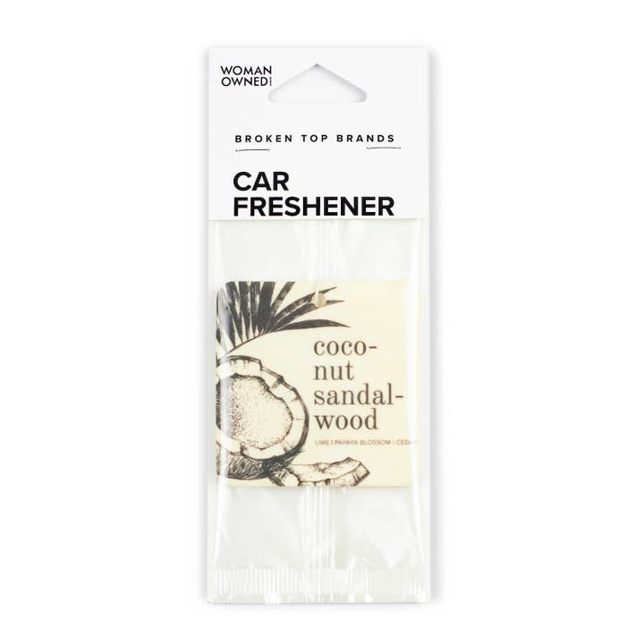 Broken Top Brands – wholesale Car Freshener - Women’s – Coconut Sandalwood Car Freshener1