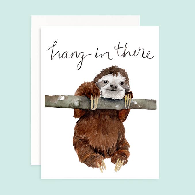Hang in There Greeting Card for wholesale by Grace Langdon Art