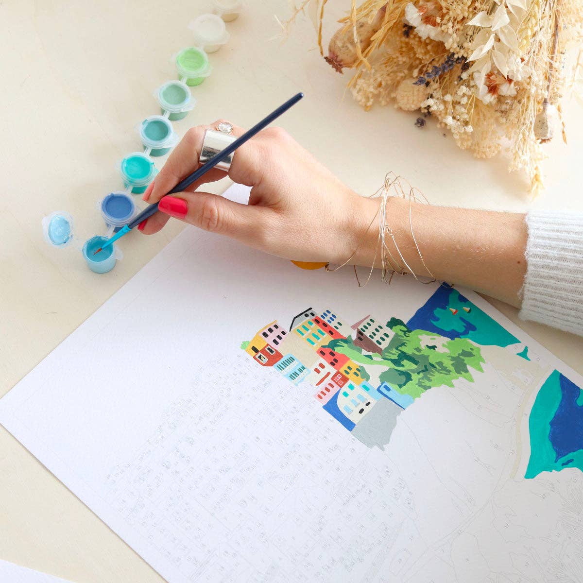 La Petite Épicerie - Vente Kit de bricolage - Kit peinture au numéro - Cinque terre4