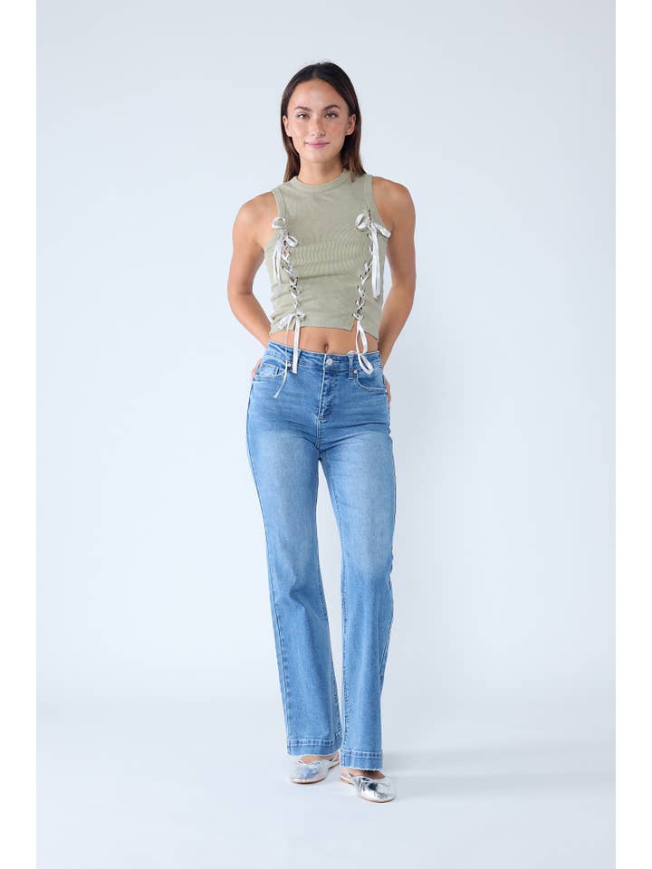 MEDIUM OPEN PACK High Rise Wide Leg Jeans WEP3549 for wholesale on Faire5