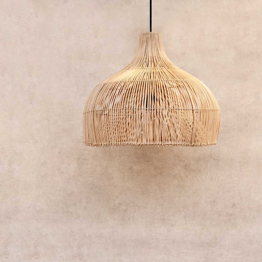 EARTHWARE - Wholesale Lamp Shade - Natural rattan lamp Maggie M1