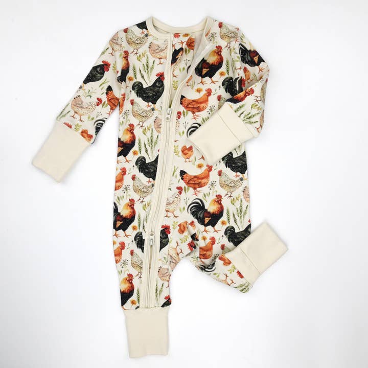 Earthy – wholesale Nattdräkt – Baby – Babypyjamas i ekologisk bomull 2-vägs dragkedja, korn