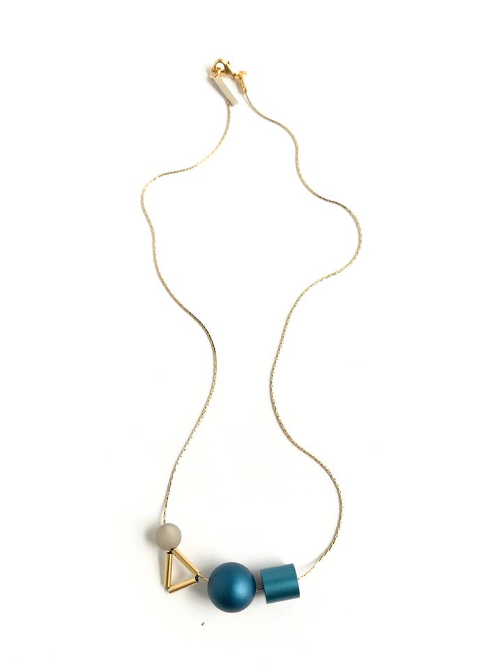 Aluminum Triangle necklace for wholesale by Trecy Bleich