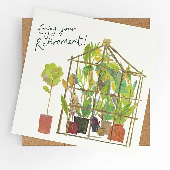 Retirement card, Greenhouse for wholesale by Under the Willow Tree