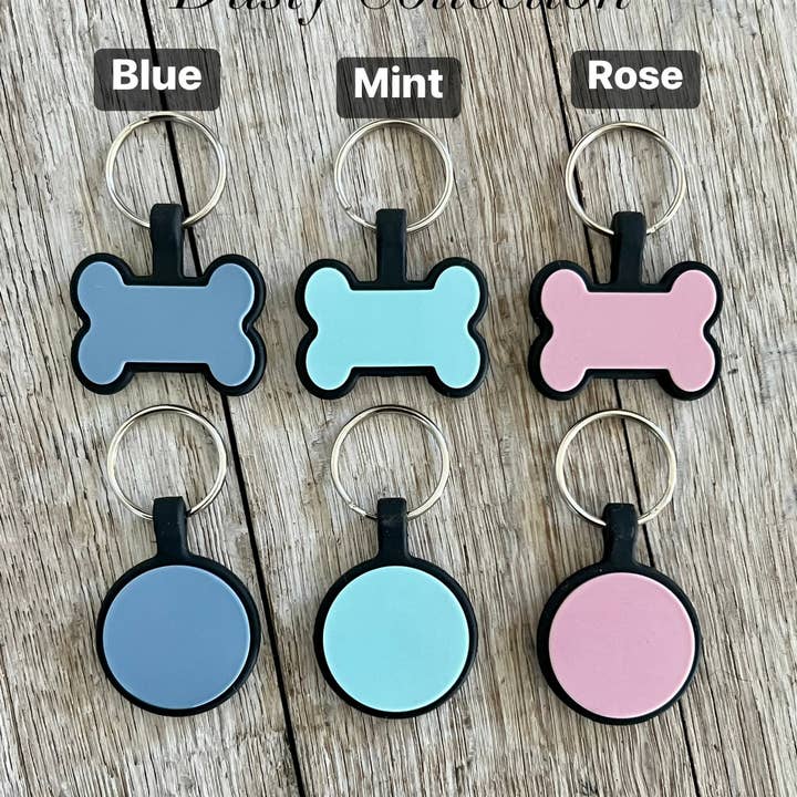 KW Custom Creations - Wholesale Pet Identification Tag - Cat/Dog - Dual Sided Silicone ID Tag