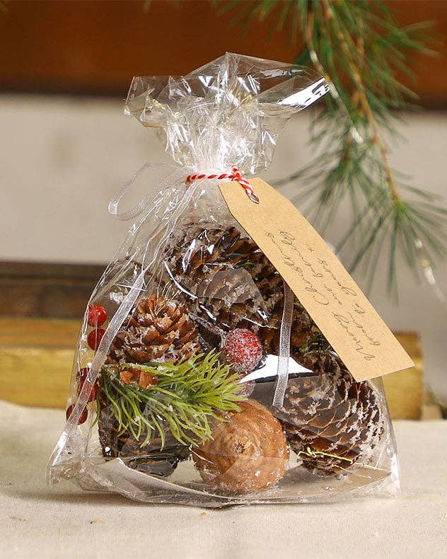 Dibor – wholesale Potpourri – Frosted Berries Pinecone Pot Pourri2