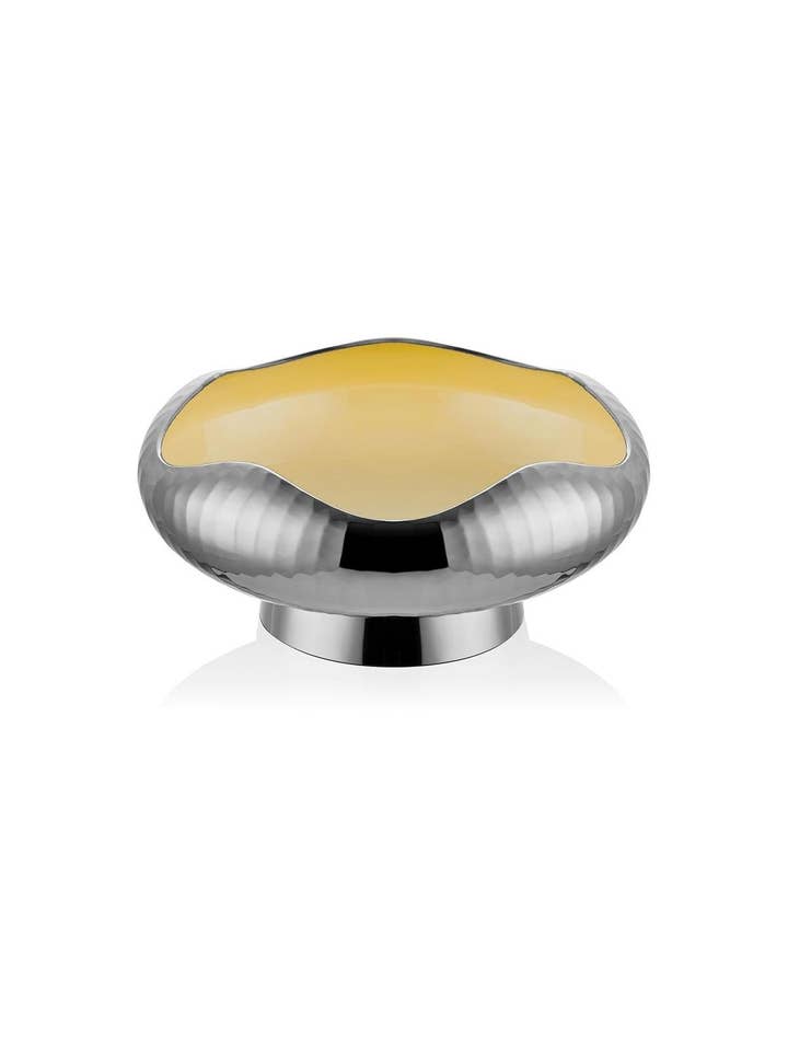 Ciotola Decorativa Color Argento 20 cm per la vendita all'ingrosso da parte di Chappal