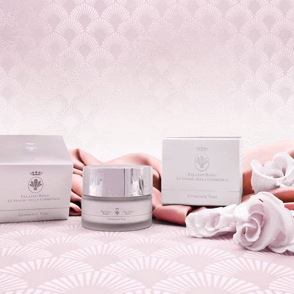 Sweet exfoliating scrub with bamboo marrow microspheres for wholesale by PALAZZO ROSA LE STANZE DELLA COSMETICA