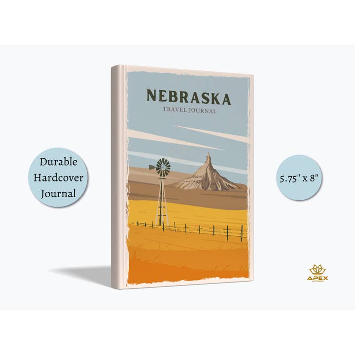 Journal de voyage du Nebraska, cadeau du Nebraska, État de Cornhusker pour la vente par Apex Artisans