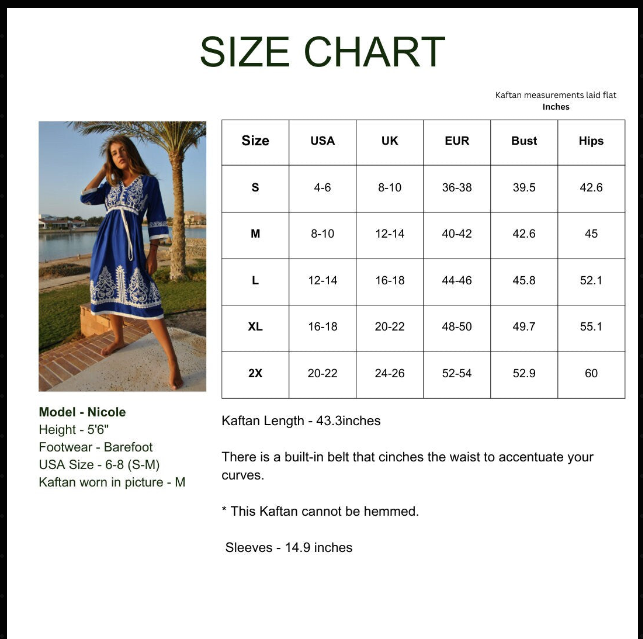 Gipci – wholesale Kaftan – Women's – Blue Tunic Embroidered Kaftan4