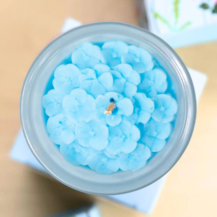 Multifaceted™ Artisan Candles - Wholesale Novelty Candle - Hydrangea Flower Candle, Eco-Friendly Candle, multiple sizes2