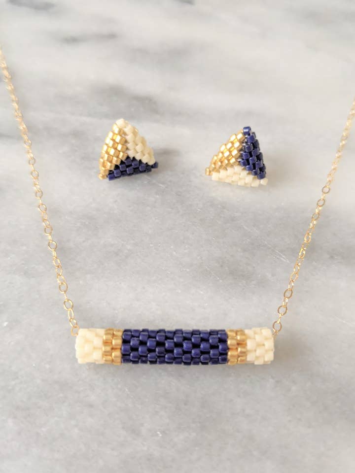 Everyday necklace and earring set for wholesale by BEADAFUL