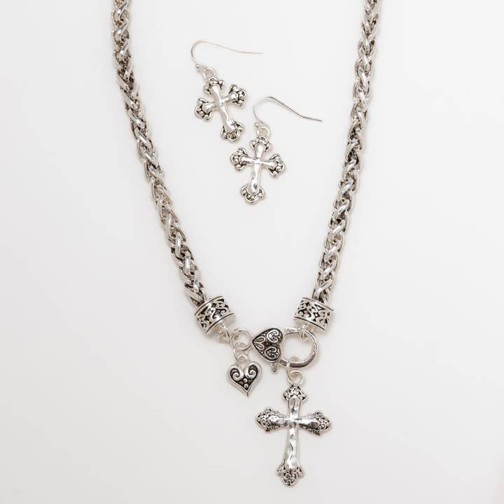 Howard's - Wholesale Jewelry Set - Miah Inspirational Charm Pendant Necklace & Earring Set
