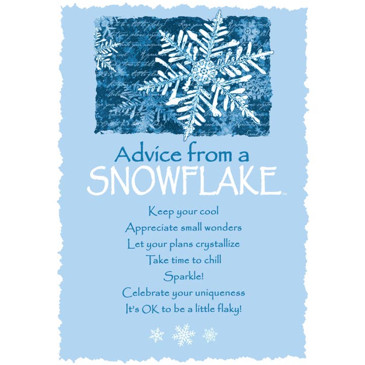 Advice from a Snowflake Greeting Card - Blank for wholesale by Advice for Life by Your True Nature