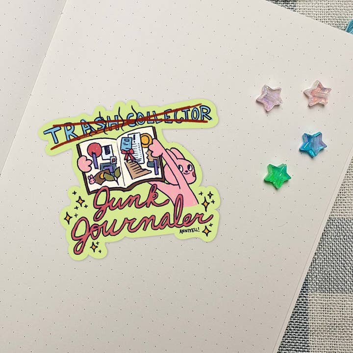 Adesivo sagomato per creatori di junk journal per la vendita all'ingrosso da parte di anniyell
