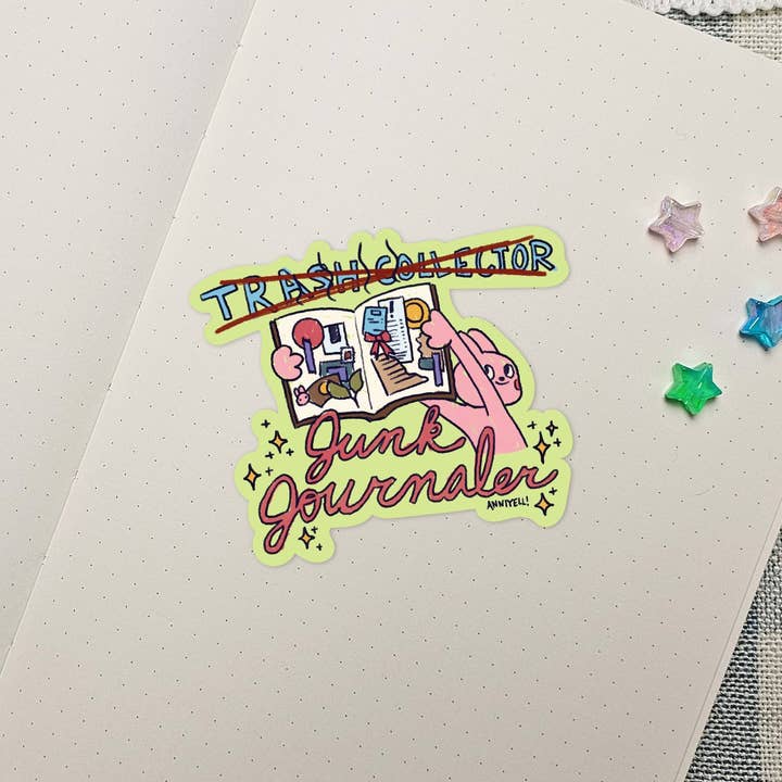 junk journaler Die-Cut Sticker for wholesale by anniyell
