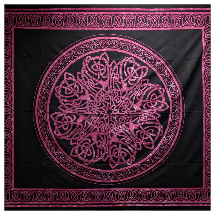 Rosa keltisk batik full väggbonad för wholesale av Official Store