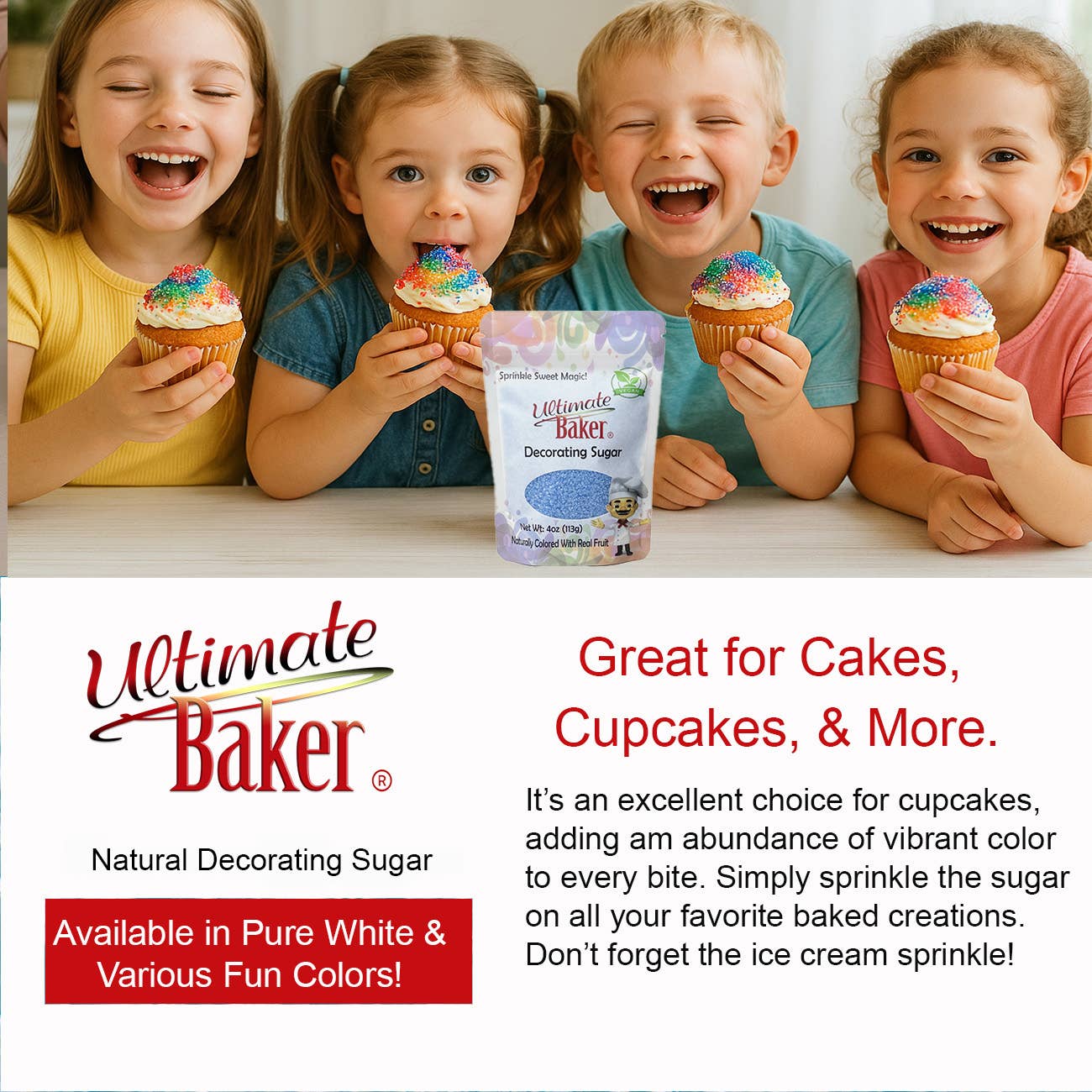 Ultimate Baker - Vente Sucre - Perles de Sucre Naturel pour Décoration Ultimate Baker (1 sachet de 113g)3