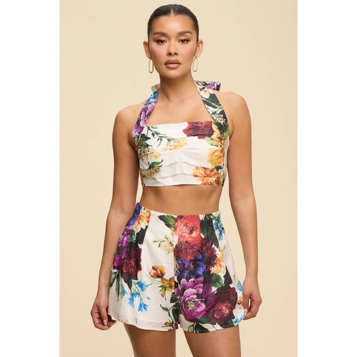 FLORAL BLOOM SHORT SET for wholesale by Luxxel