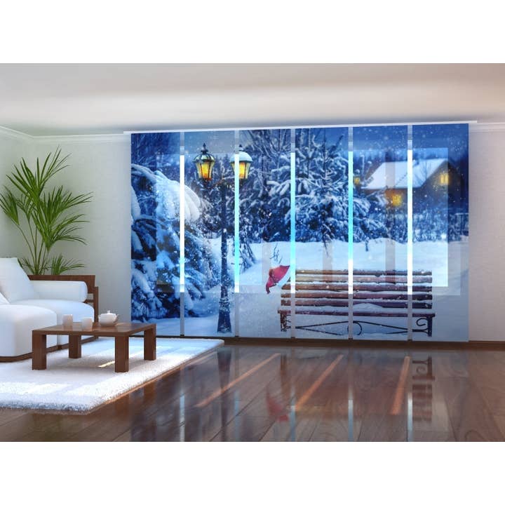 Set de 6 cortinas con paneles esperando la Navidad para venta al por mayor de IlyDecor