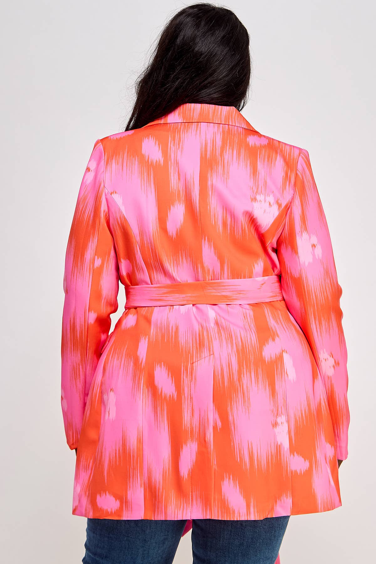 Namatt Design - Wholesale Blazer - Women's - Plus Long Sleeve Tie Waist Blazer10