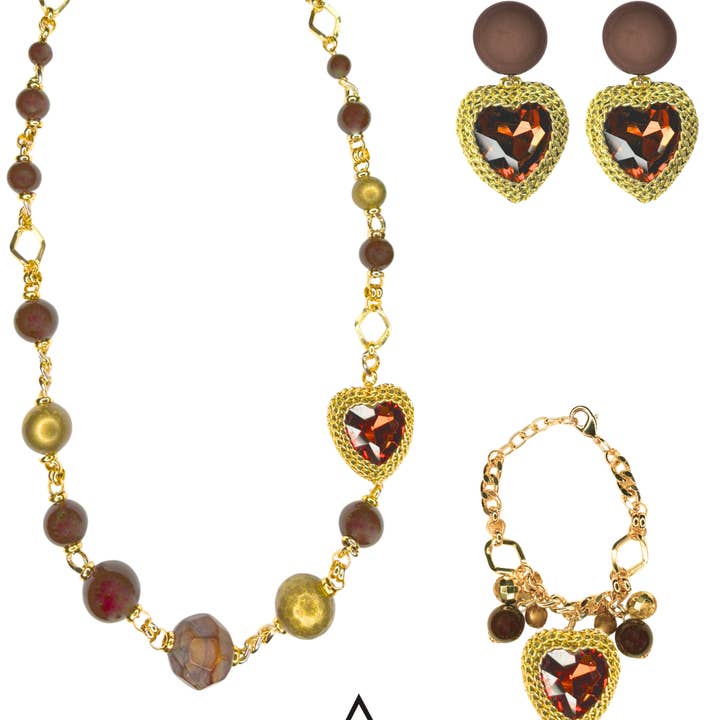 SET AMATI MARRONE for engroshandel hos bijoux dell'anno