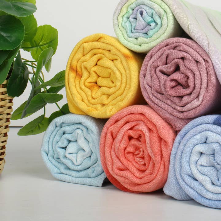 HERLOOM TOWELS - Wholesale Beach towel - Tie-Dye Inspired Turkish Towels in Assorted Pastels11