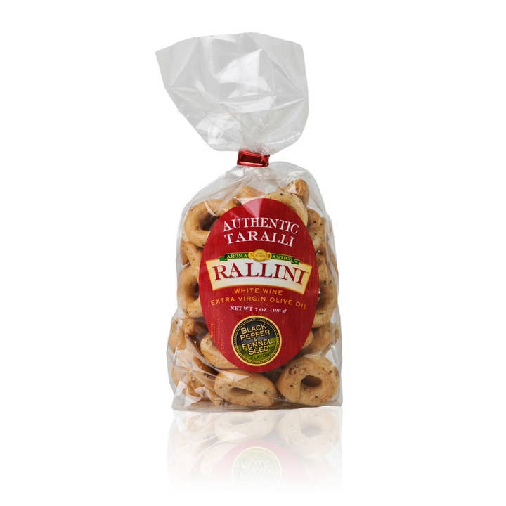 Wholesale Black Pepper Fennel Taralli Bag (16 Units/Case) for wholesale by Rallini