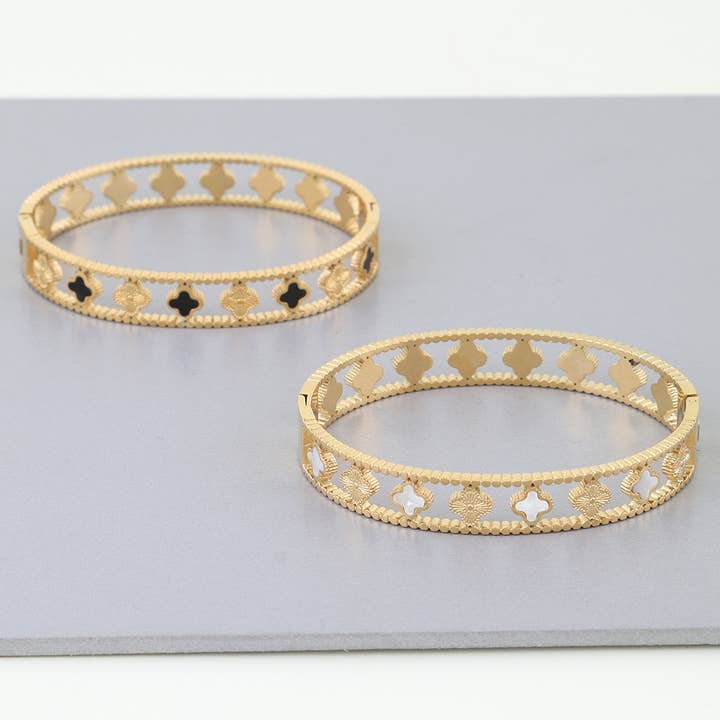 3AM BY H&D ACCESSORIES - Vente Bracelet manchette - Bracelet Manchette à Clous Ouverts Multiples4