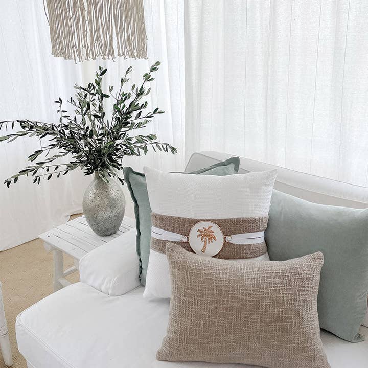 COJÍN DE PALMA BLANCO DE LUJO para venta al por mayor de The Cushion Accessory Co. Pty Ltd