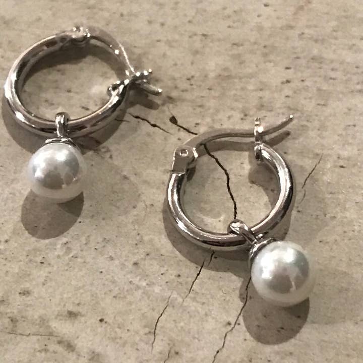 Boucles d'oreilles créoles « Claire », argent pour la vente par Vivaz - Fine Jewellery
