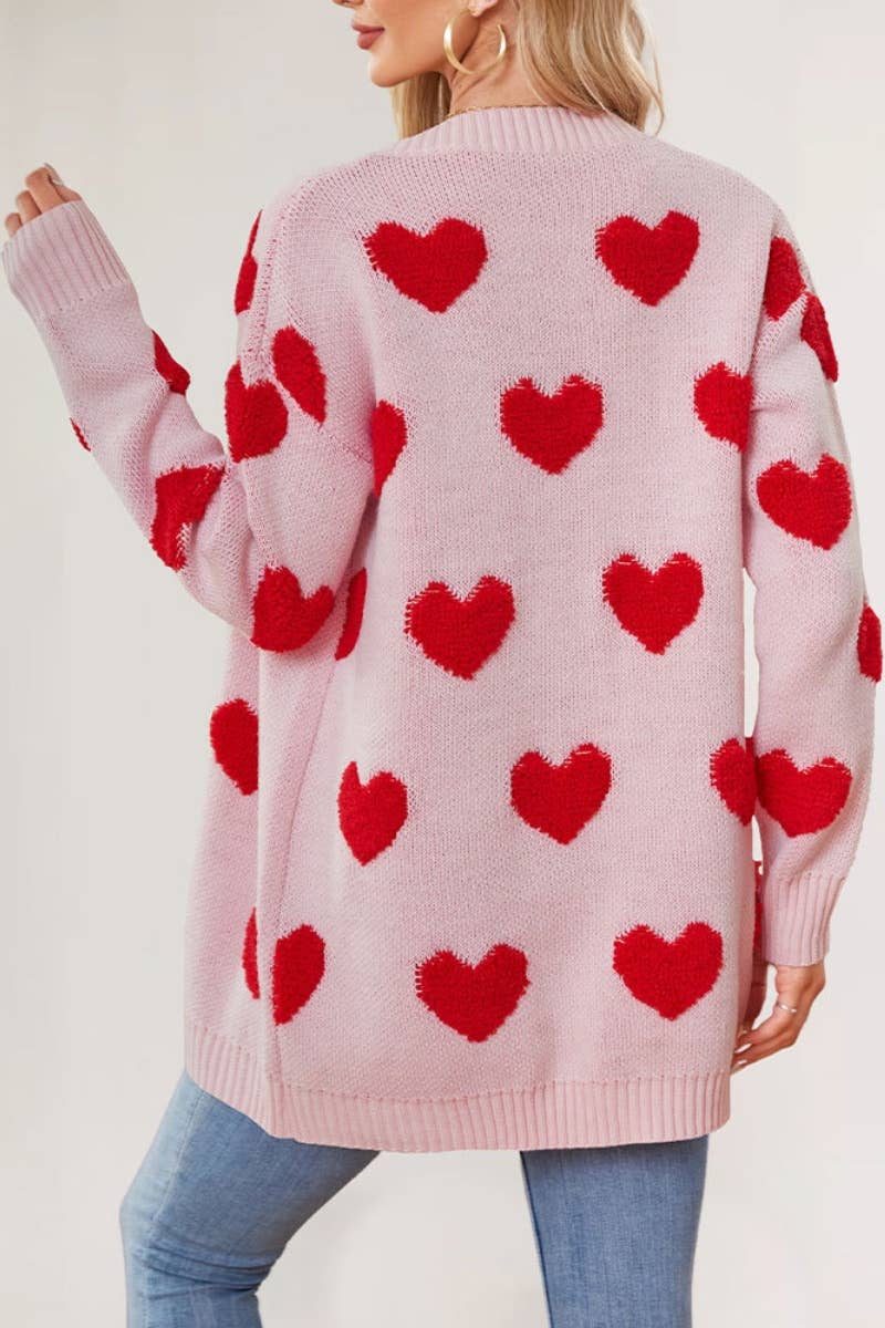 NINEXIS - Wholesale Cardigan - Women's - CWOCAL1826_LONG LOVE BUTTON LONG SLEEVE SWEATER CARDIGAN1