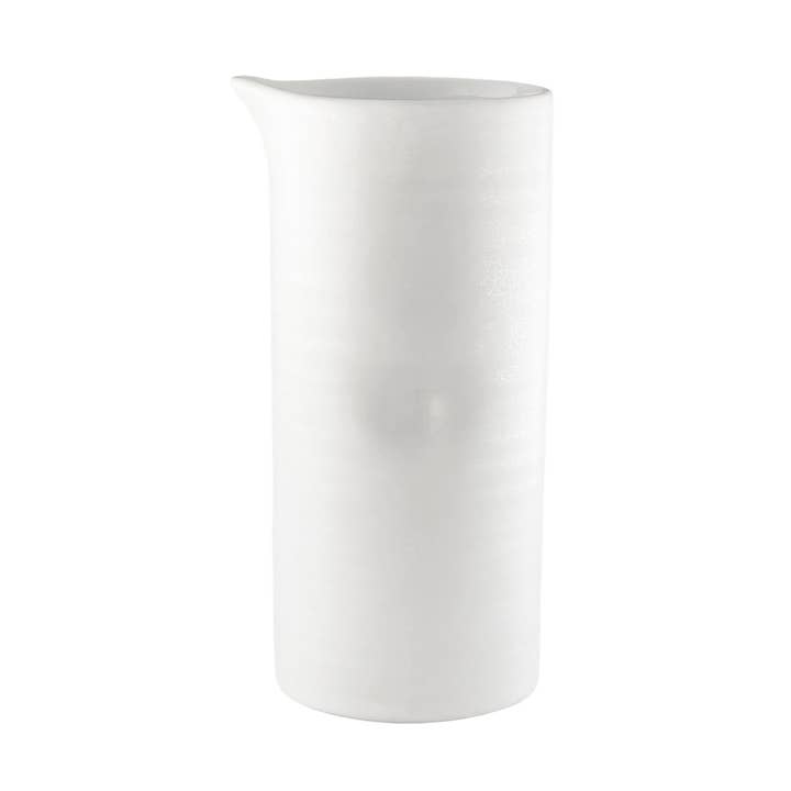 Pinch White Stoneware Pitcher for wholesale by Canvas Home