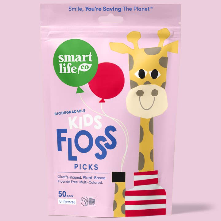 SmartLifEco – Großhandel Zahnseide – Biologisch abbaubare Zahnseide für Kinder | geschmacksneutral | PFA-frei