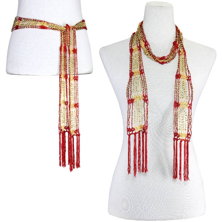 The Magic Scarf Company - Wholesale Scarf - Women's - 1755 - Shanghai Beaded Scarves/Sash85