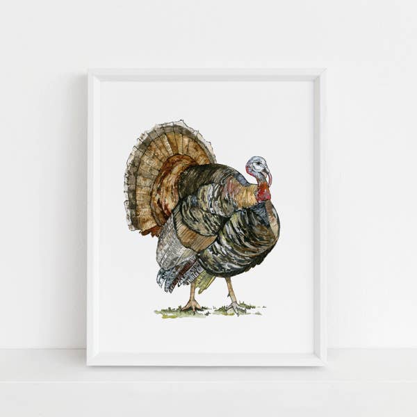 Turkey Print for wholesale by Jennie Kilcup Watercolors