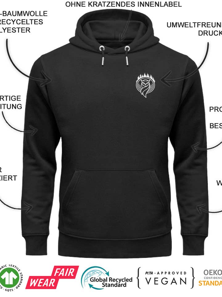 Heart Tree Unisex premium biologische hoodie voor wholesale door Uwaldu