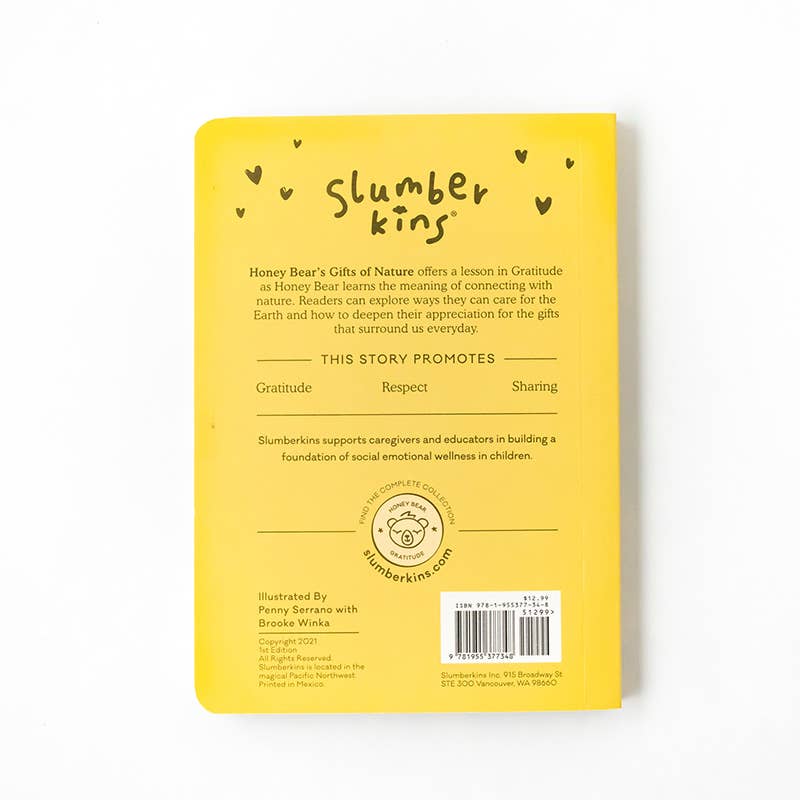 Slumberkins Inc. - Wholesale Stuffed/Plush Toy - Kids & Baby - Honey Bear's Gratitude Plush Snuggler Set - with 2 books!9