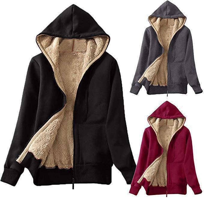 Marayn - Wholesale Hoodie - Women's - Cozy Winter Womens Fleece Hoodie Jacket Bestseller34