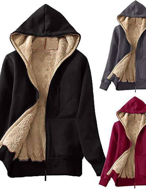 Cozy Winter Womens Fleece Hoodie Jacket Bestseller and other Purchase Wholesale plus size hoodies. Free Returns & Net 60 Terms on Faire trending on Faire.