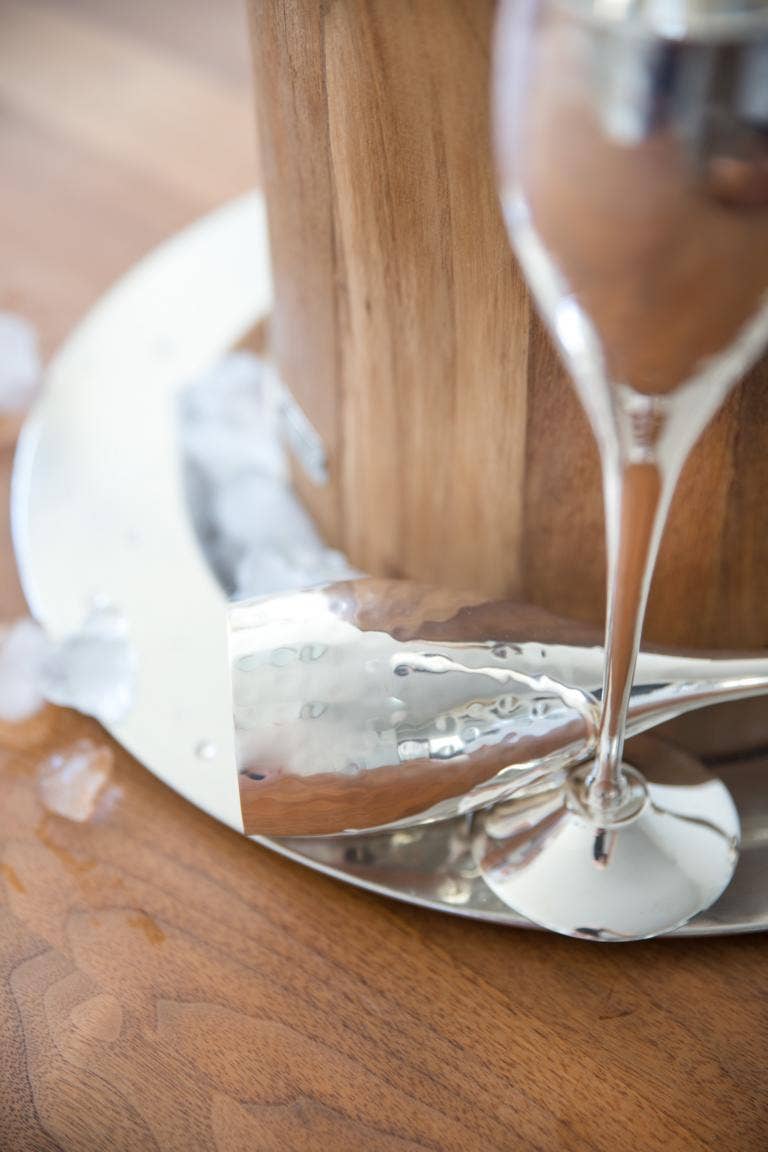 EDZARD – wholesale Ice bucket – Ice Bucket Havana with Leather Handle, Stainless Steel4