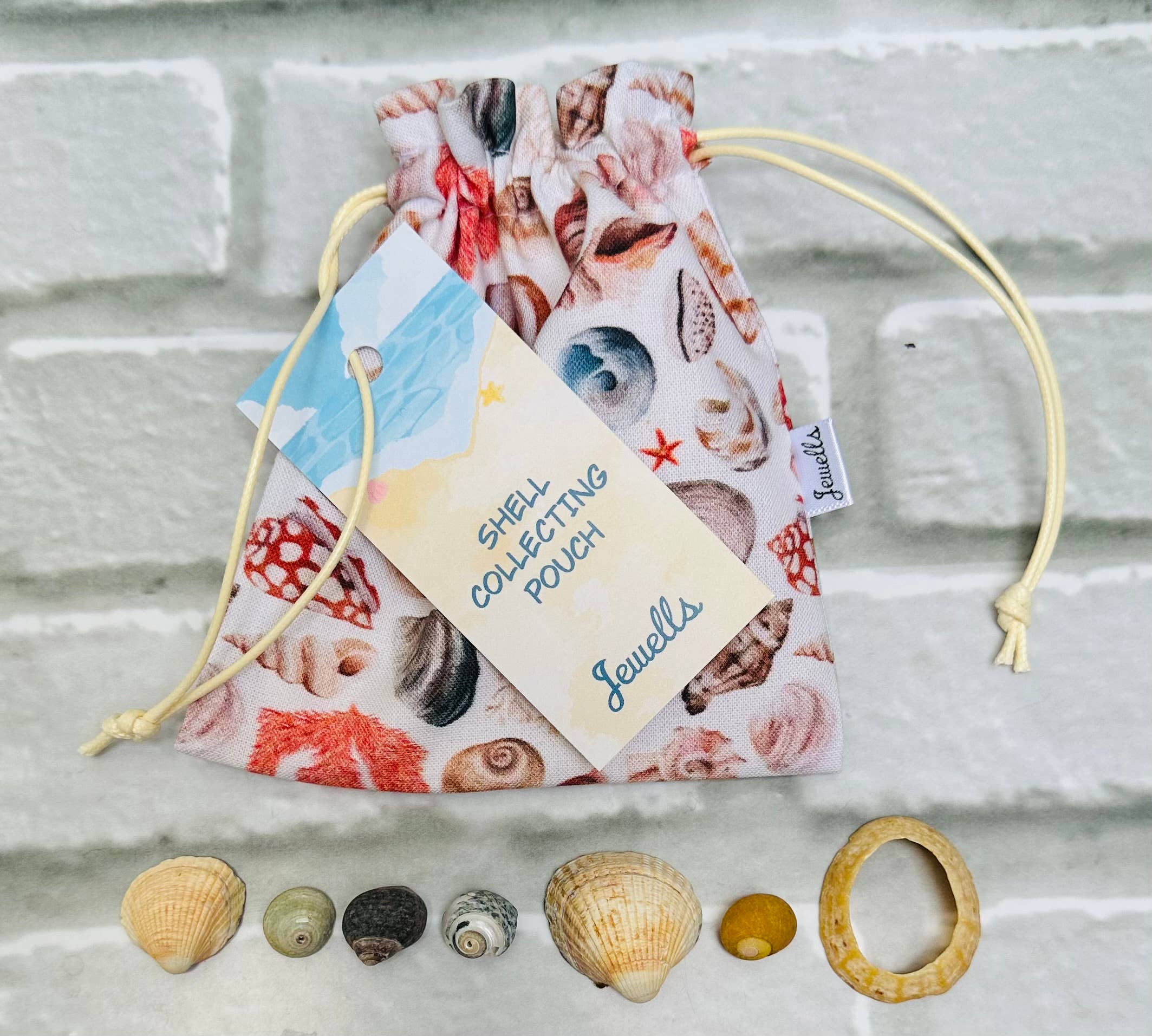 Jewells - Wholesale Pouch - Women's - Shell fabric beach collecting pouch bag 1