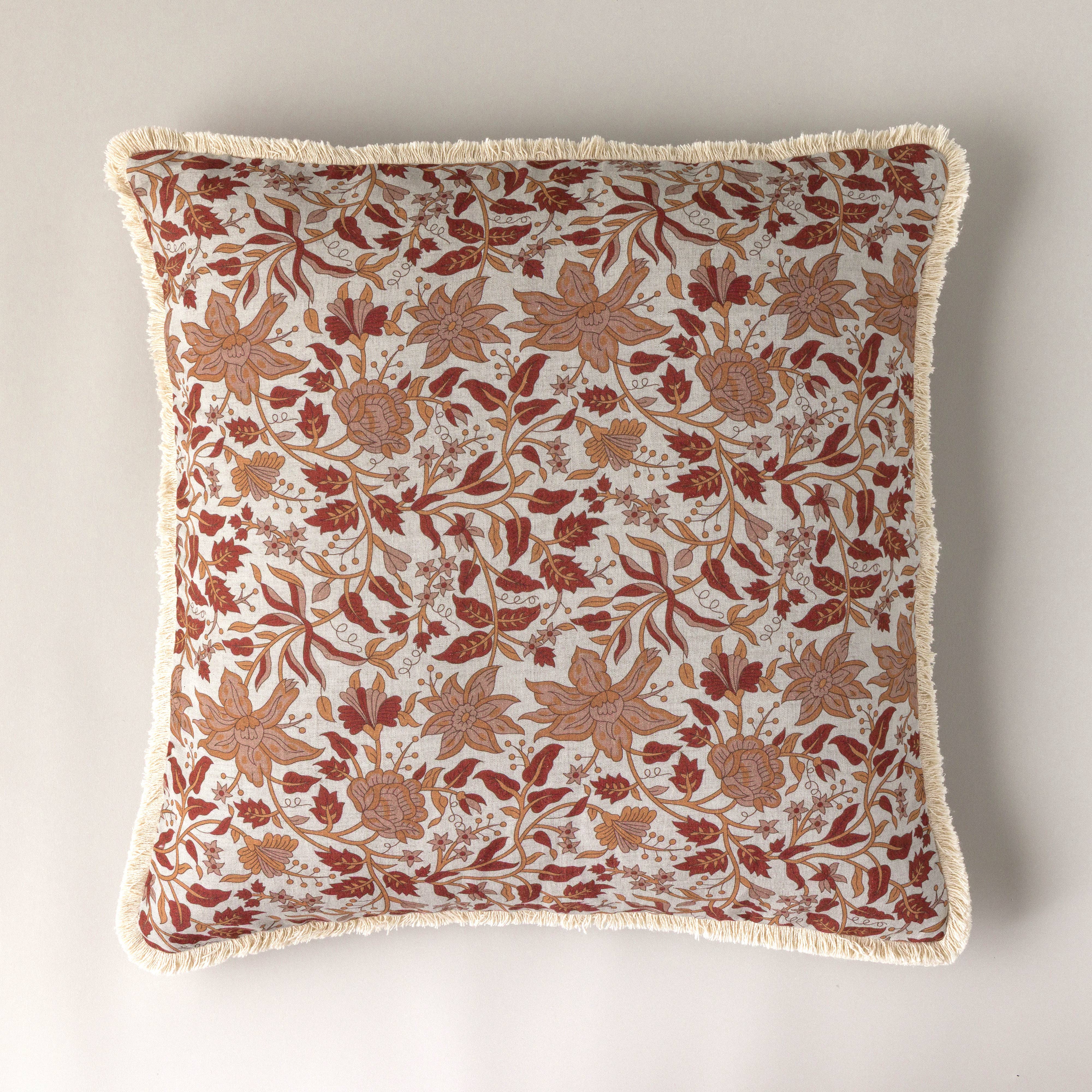 Co.House Designs - Wholesale Throw/Decorative Pillow - Botanical Block Print Pillow0