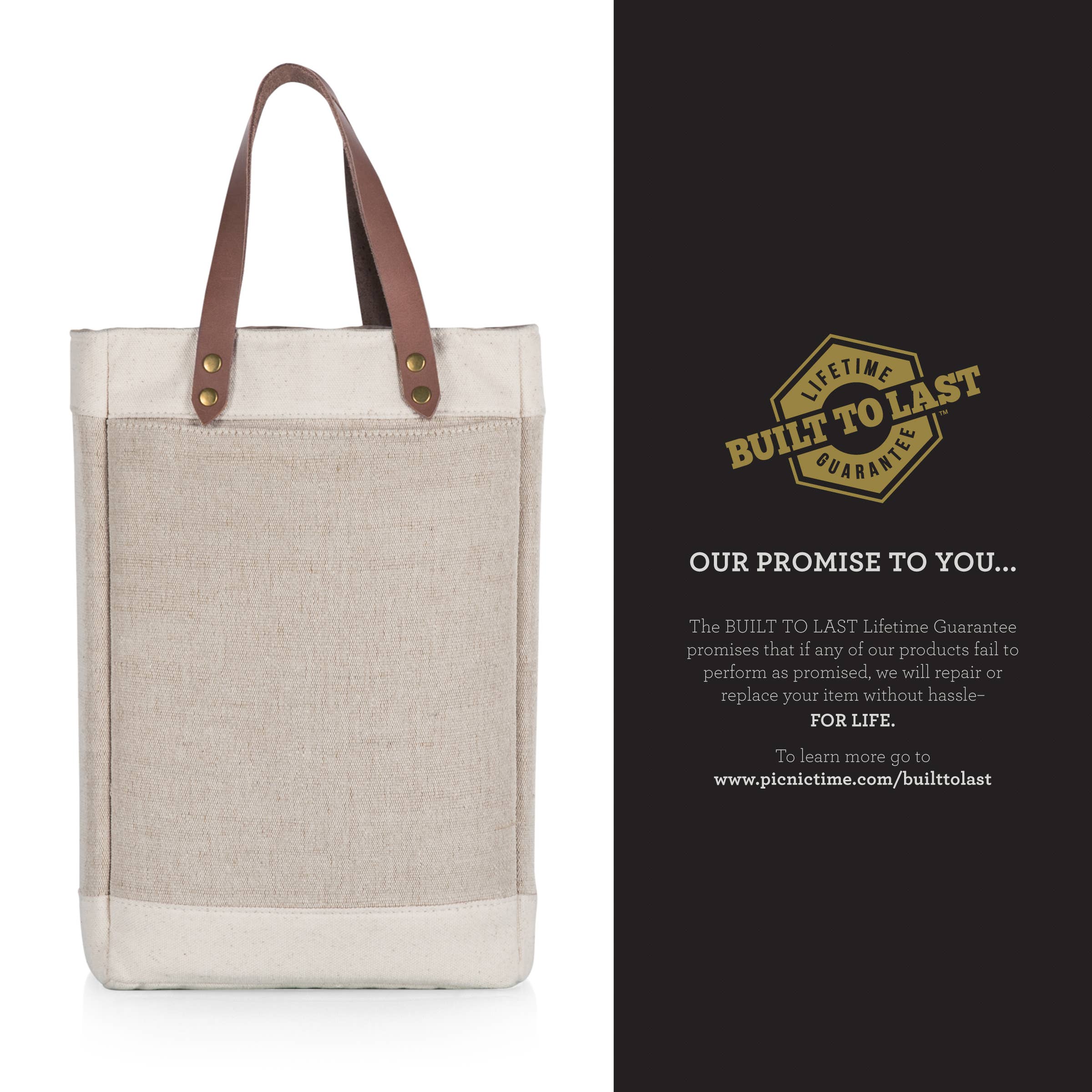 Beige Pinot - Jute 2 Bottle Insulated Wine Bag for wholesale on Faire3